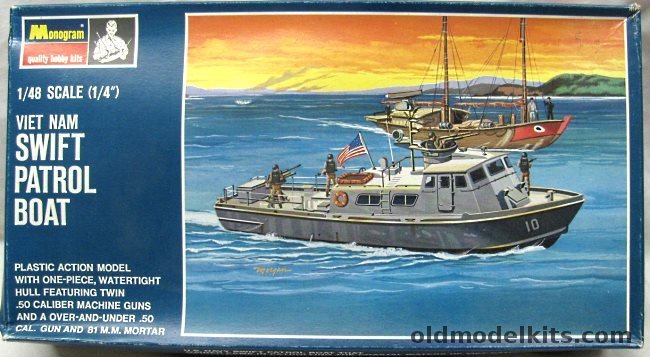 Monogram 1/48 Viet Nam Swift Patrol Boat, PB180-300 plastic model kit